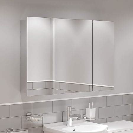 stainless steel bathroom corner wall cabinet mirror|triple mirror door bathroom cabinet.